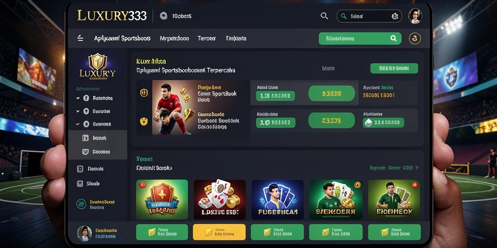 Tampilan gameplay LUXURY333 dengan berbagai opsi taruhan olahraga.