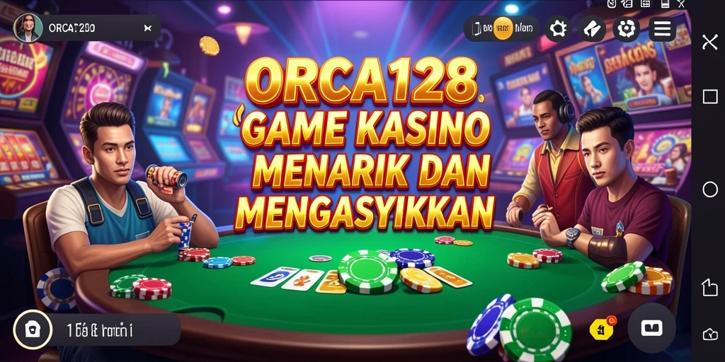Tampilan gameplay menarik dari ORCA128 yang menunjukkan suasana kasino.