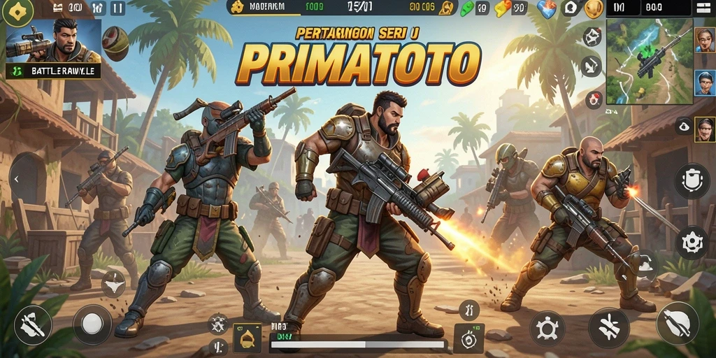 Tangkapan layar menunjukkan intensitas aksi dalam permainan Battle Royale.
