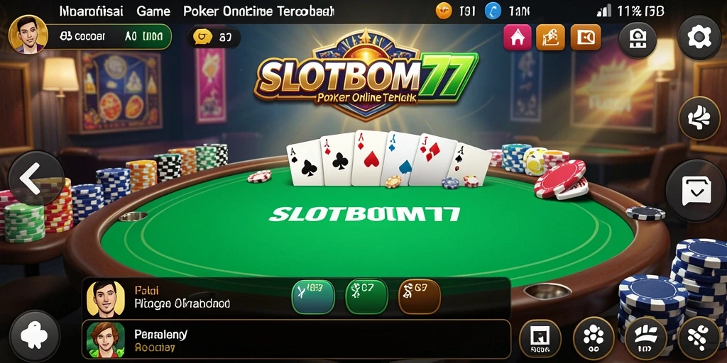Tangkapan layar SLOTBOM77 menampilkan suasana permainan Poker yang seru dan mengasyikkan.