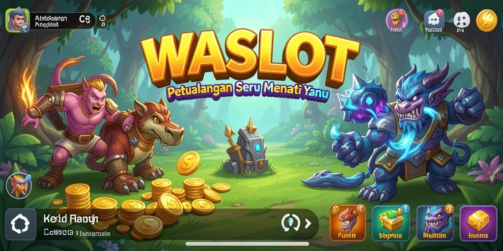 Screenshot menunjukkan gameplay seru di dunia WASLOT.