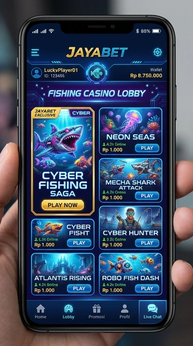 Tampilan pengguna aplikasi jayabet yang intuitif.